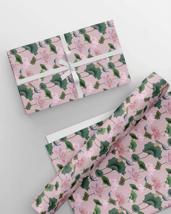 Jungle Raj Pale Pink Lotus Wrapping Sheet