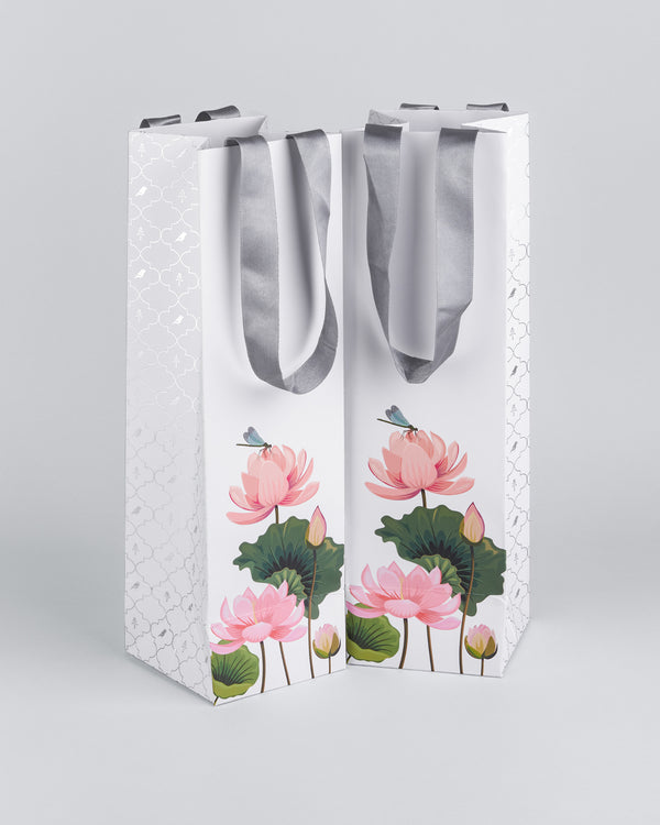 Jungle Raj Ivory Lotus Gift Bag [Wine /Whiskey]