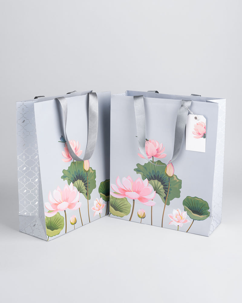 Jungle Raj Pale Blue Lotus Gift Bag [Large]